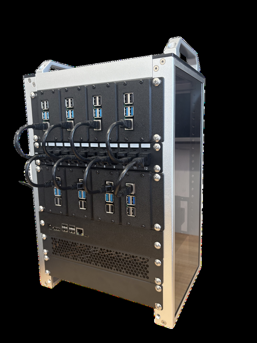 ASTRA rack, angled side view